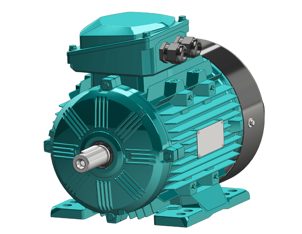 WE3 Range industrial electric motor front view