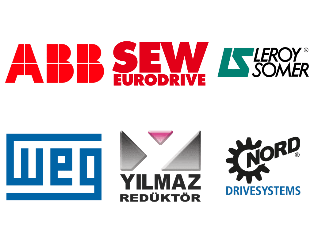 Electric Motors and Gearboxes Brands Logos