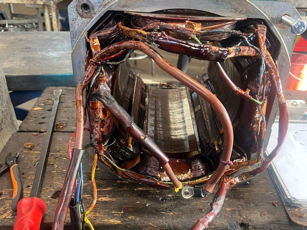 DC Motor Re-lead Before Picture