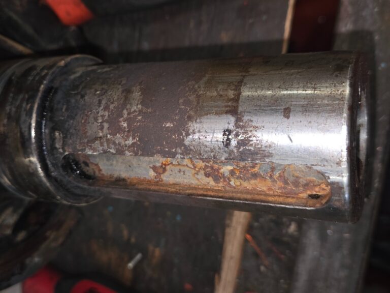 Worn Shaft Close up