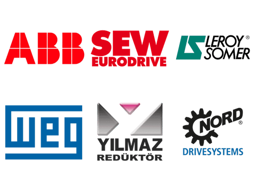 Electric Motors and Gearboxes Brands Logos